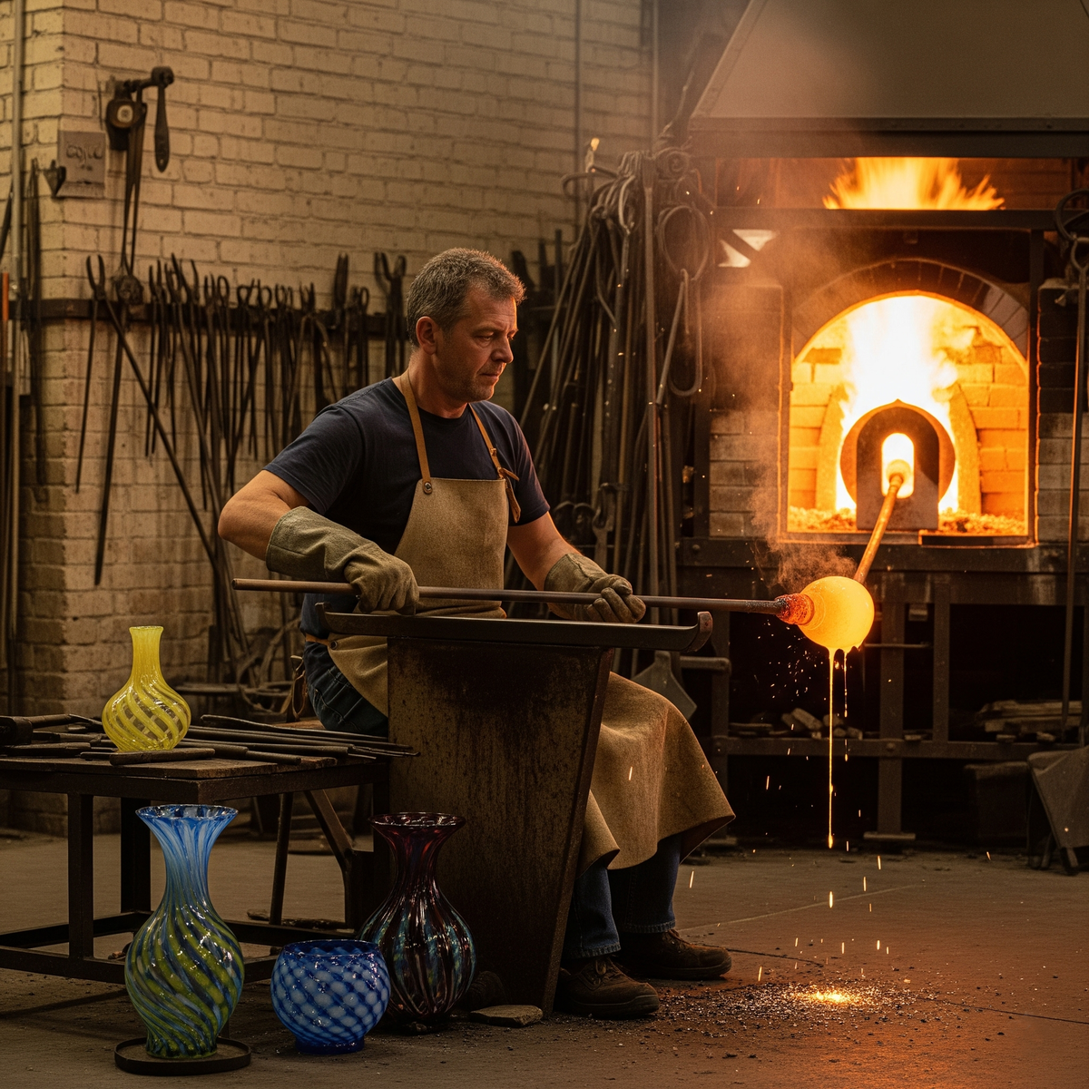 Murano Glass Blower at Work