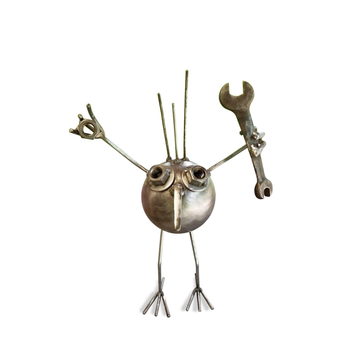 Bogie Birds are mischievous, clumsy critters, that play tricks on their guardians. This whimsical metal bird collection is perfect for any garden. Bird statue, bird décor, metal garden art, bird figurine, bird collectibles.