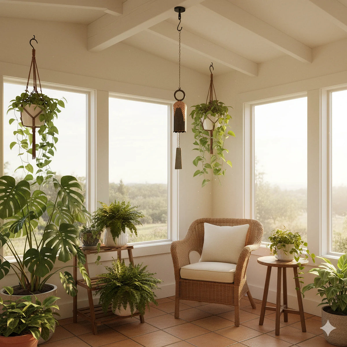 Lago Luna Studio windbell as an architectural element in a room. 