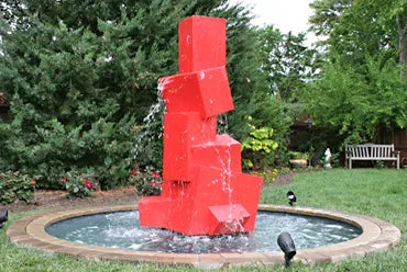 Cubist fountain created by Marc Staples for a client. 