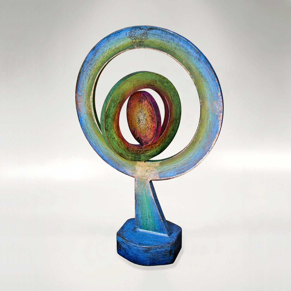 Hypnotic table top metal sculpture "Colours"